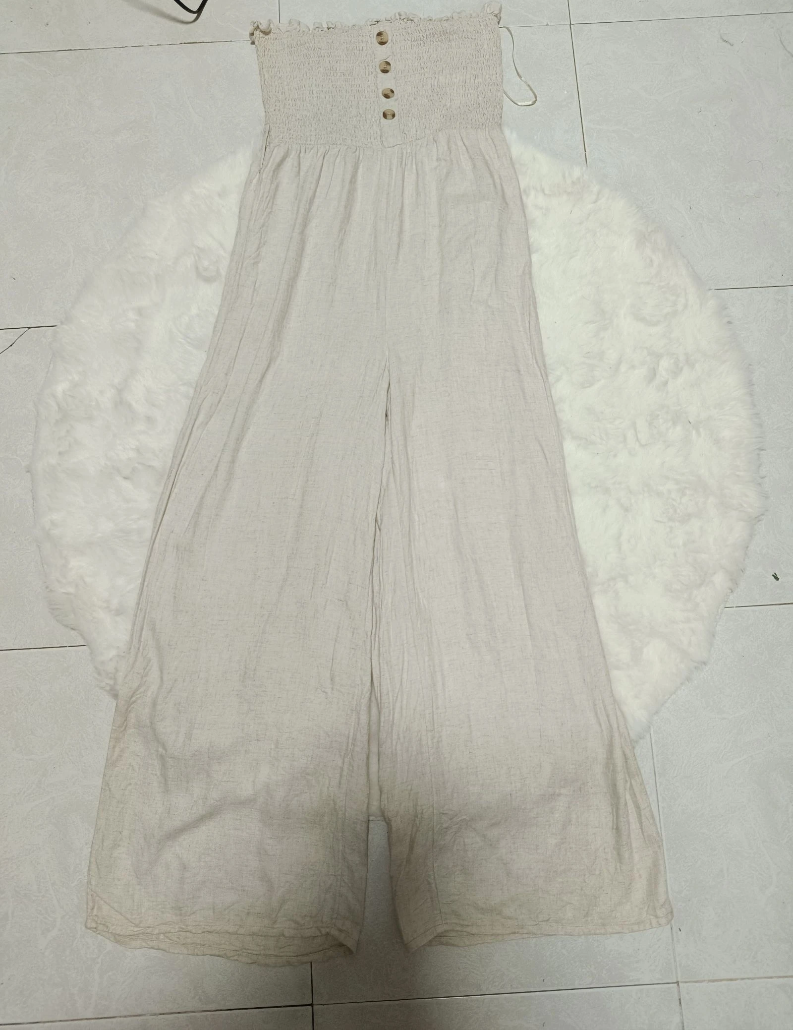 Linnen en viscose jumpsuit Stradivarius dames – photo 9